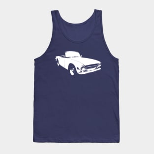 Triumph TR6 1970s classic sports car monoblock white Tank Top